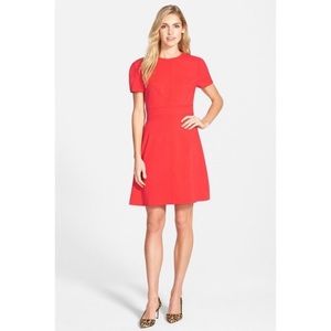 Eliza J Red Coral A Line Seamed Dress Size 4